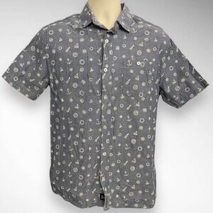 ARTISTRY IN‎ MOTION Lighthouse Chambray Short Sleeve Button Down Shirt | NWT